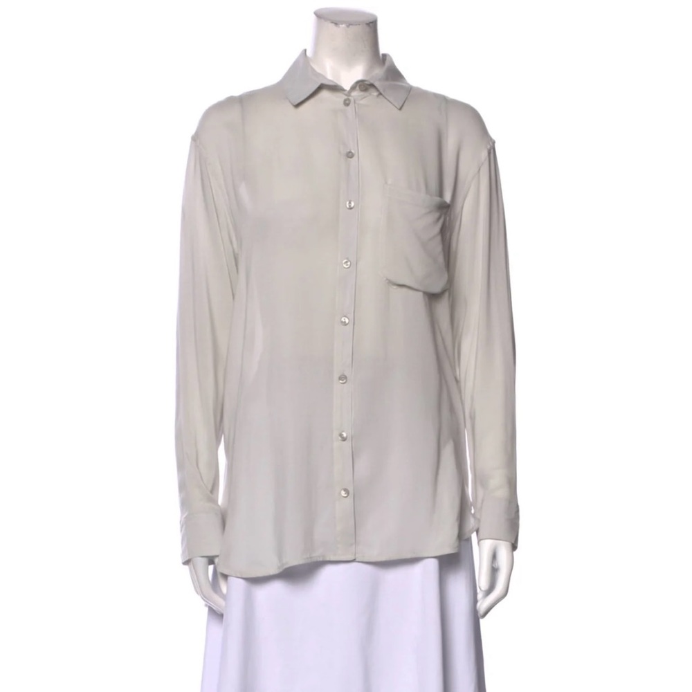 Won Hundred Luxury Button up Shirt Light Grey